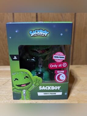 Youtooz PlayStation Sackboy Glow In The Dark Target Vinyl Figure 1698/4000 NEW